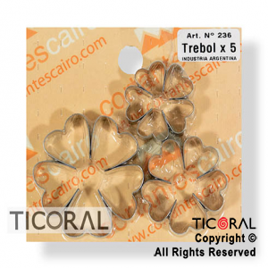CORTANTE C 236 TREBOL X3 (5 HOJAS) ACERO x 1